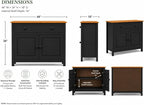 From the Tree Furniture 44" Wide Black & Pine Top Solid Pine Shaker Sideboard - Image 2