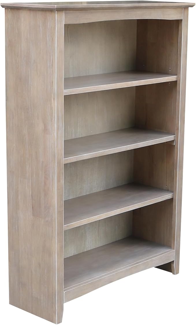 Shaker Solid Wood Bookcase, Washed Gray Taupe - Image 5