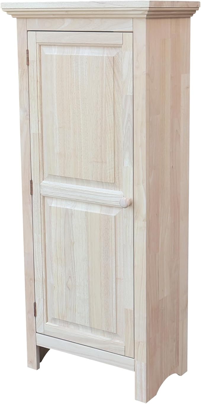 Single Jelly Cabinet, Solid Parawood Construction, 22.8"W x 12.5"D x 51"H by InternationalConcepts
