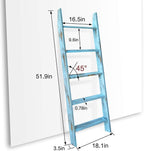 Honest Ladders for Living Room, 5-Tier Blanket Holder, Wall-Leaning Rack - Image 3