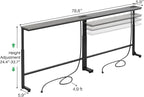 Kitstorack 2-Pack Dark Gray Long Sofa Table Behind Couch, Adjustable Height & 2 - Image 3