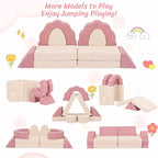 LOAOL Kids Couch 10PCS, Modular Kids Play Couch, Imaginative Convertible Play - Image 3