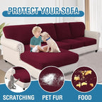 H.VERSAILTEX Sectional Couch Covers 8 Pieces Stretch Sofa Covers - Image 7