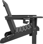 SERWALL Foldable Adirondack Chair, HDPE Adirondack Chair - Image 11