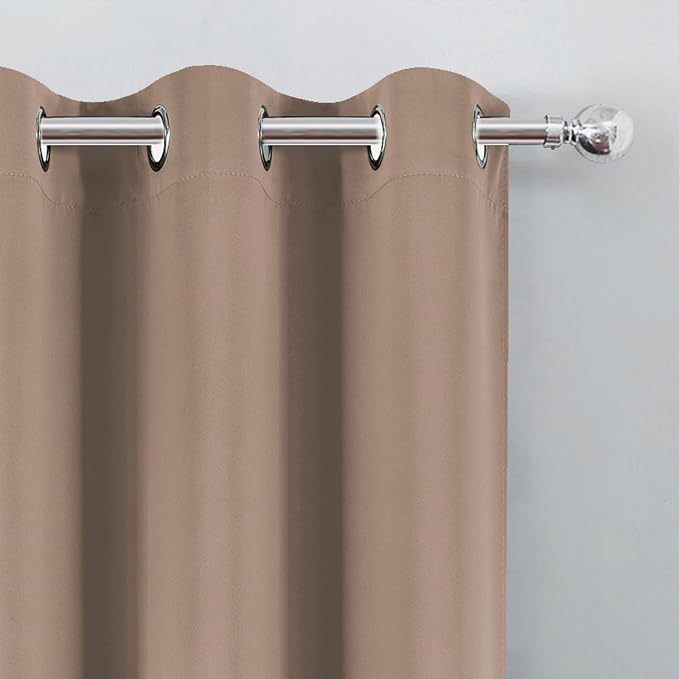 Cappuccino Blackout Curtains 34 x 63 Inch Length/Set of 2 Curtain - Image 6
