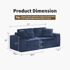 FILUXE Modular Sectional Sofa, Modern Modular Sofa Couch - Image 3