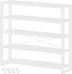 HCHQHS Bookshelf, 5-Tier Industrial Bookcase, Freestanding Tall Bookshelves by HCHQHS