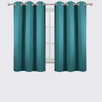 Sea Teal Blackout Curtains 42 x 54 Inch Length Set of 2 Panels Grommet Bedroom - Image 2