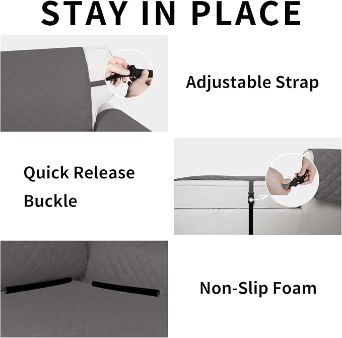 Easy-Going Reversible Couch Cover, Chaise Lounge, Water Resistant Furniture Mat - Image 3