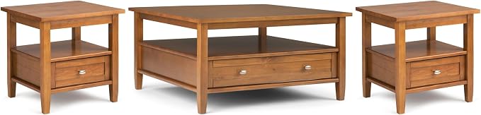 SIMPLIHOME Warm Shaker Solid Wood Transitional-Style 36-inch Wide Coffee Table by SimpliHome