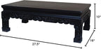 Chinese Handmade Dark Brown Rosewood Low Kang Table Stand Acs4815 - Image 2