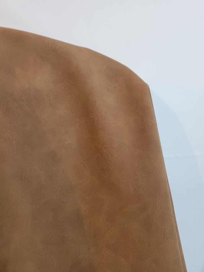 NAT Leathers | Desert Tan Tumbled Nubuck Soft Faux Vegan Leather PU | 3 Yard by NATLeathers
