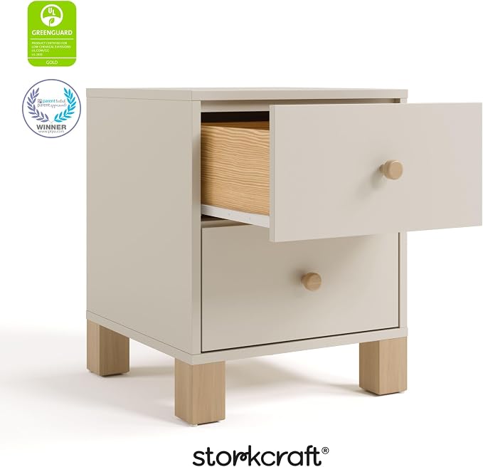 Storkcraft California 2 Drawer Nightstand - Image 8