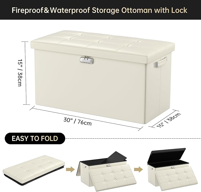 DocSafe Storage Ottoman Bench - Image 3