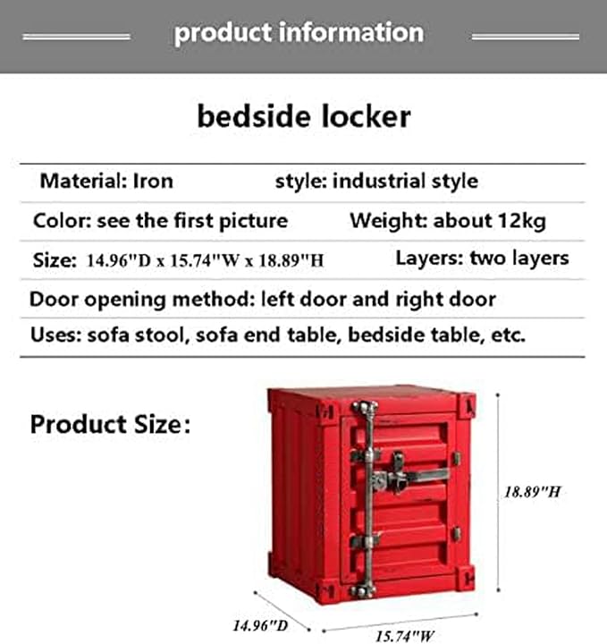 ZHAOYONGLI-End Tables Industrial Nightstand Table, New - Image 2