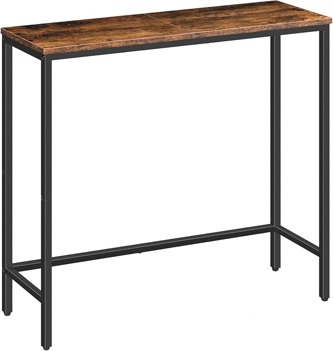 HOOBRO Narrow Console Table, 29.5" Small Entryway Table, Thin Sofa Side Display by HOOBRO