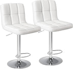 DUMOS Bar Stools Set of 2, 24 inch Counter Height Bar Stools, Upholstered - Image 3