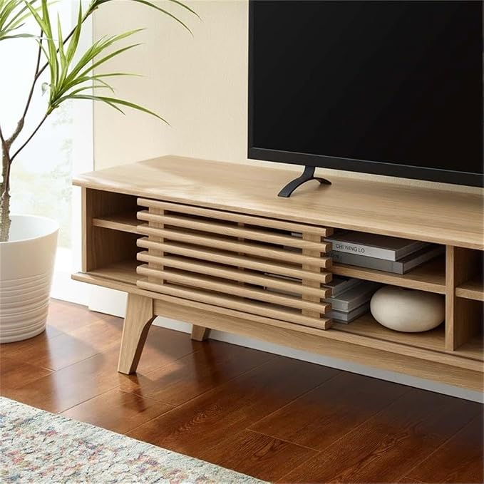 Modway Render Mid-Century Modern Low Profile 70 Inch Media Console TV Stand in - Image 7