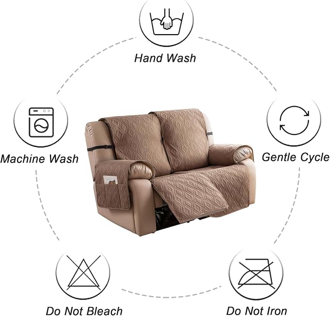 Genina Waterproof Loveseat Recliner Cover Non-Slip, Sofa Cover - Image 9