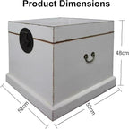 Chinese Inspired Cabinets Distressed Petite Elmwood Chinese Ming Cabinet - Image 3