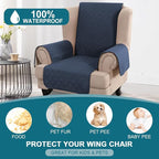 Turquoize 100% Waterproof Wing Chair Cover Wing Armchair Slipcovers Chair Couch - Image 2