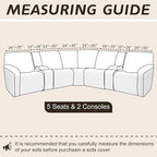 Arfntevss Sectional Recliner Couch Covers Velvet Washable Corner Sectional Sofa - Image 2
