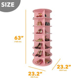 SpaceAid 7 Tier Rotating Shoe Rack Tower, Spinning Shoe Display Lazy Susan - Image 2