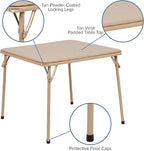 Flash Furniture Mindy Kids 5-Piece Folding Square Table and Chairs Set - Image 3