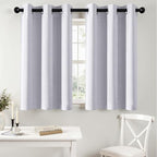 MIULEE Blackout Curtains for Bedroom 2 Panels 40x36 Inch Long Greyish White | by MIULEE
