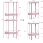 DGSANDGO Pink Side Table with Charging Station, Side Tables Living Room - Image 2