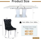 Henf 5 Pieces Faux Marble Dining Table Set - Image 7