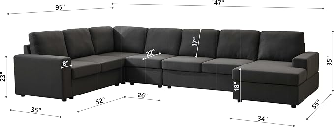 Ball & Cast 147" L-Shaped Sectional Couches - Image 2