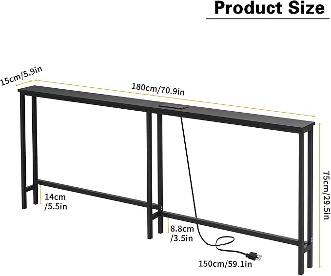 VASMIA 70.9 Inch Narrow Console Table - Image 3