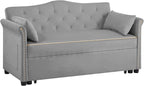 hansones 65'' 3-in-1 Folding Sofa Bed – Queen Size Pullout, Modern Chenille - Image 7