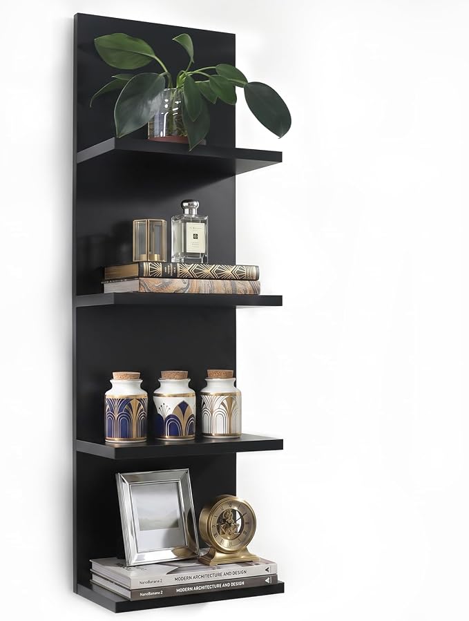 Homaterial Wall Shelves 4 Tier, Simple Vertical Corner Shelf by Homaterial