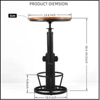 Rustic Industrial 3 Piece Bar Table Set - Image 2