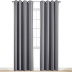 Yakamok Grey Room Darkening Curtains 52x84 inch Gray Grommet-Living Room | 2 - Image 2
