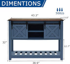 Blue Farmhouse Entryway Table, Rustic Hallway Table - Image 2