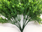 CATTREE Artificial Shrubs Bushes, Plastic Fern Leaves Simulation Faux Grass Realistic Fake Plants Wedding Indoor Outdoor Home Garden Verandah Kitchen Table Centerpieces Arrangements Decoration 2 pcs - Image 5