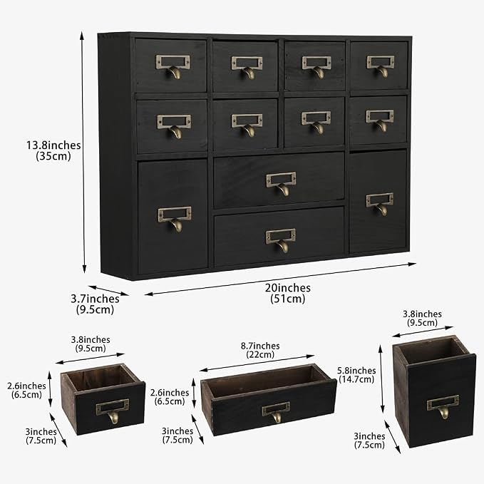 12 Drawers Apothecary Cabinet - Image 3