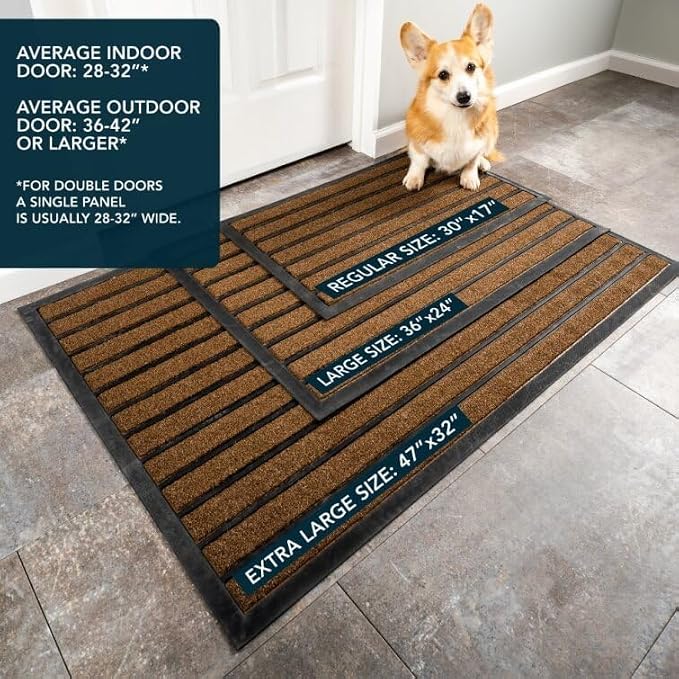 ubdyo Extra Durable Door Mat Outside Entrance | Dirt Trapping, Non-Slip Backing - Image 3