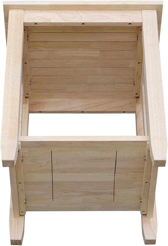 HomeStock Asian Tall End Table, Solid Parawood, 32 lbs, Butcher Block Surface - Image 3