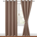 Blackout Curtains for Bedroom, Cappuccino, 52 x 96 Inch, 2 Panels | Thermal - Image 8