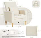 COLAMY Mid-Century Modern Upholstered Accent Chair - Image 2