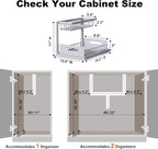REALINN Under Sink Organizer, Pull Out Cabinet Organizer 2 Tier Slide Out Sink - Image 2
