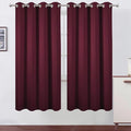 Blackout Curtains 66 x 72 Inch Long Burgundy Red Curtains Set of 2 Panels Room by Lemomo