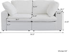 JACH Modular Cloud Sectional Sofa, Love Seat Cloud Couch, Modern Comfy Sofas - Image 2
