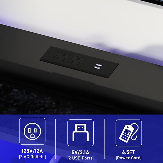 chartustriable LED TV Stands W/Power Outlet - Image 5