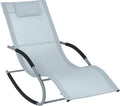 Outsunny Zero Gravity Rocking Chair Outdoor Chaise Lounge Chair Recliner Rocker by Outsunny