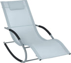 Outsunny Zero Gravity Rocking Chair Outdoor Chaise Lounge Chair Recliner Rocker by Outsunny